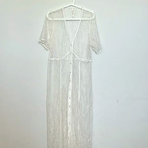 ANTHROPOLOGIE lace maxi dress